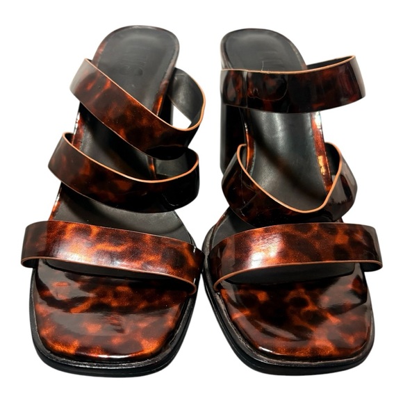 LMS Tortoise Shell Block Heel Sandals - Picture 2 of 7